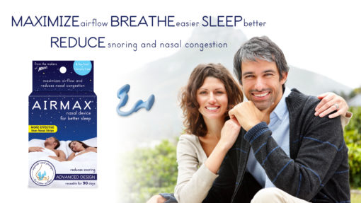 AIRMAX Nasal Dilator for better sleep reduce snoring and breath better reduce nasal congestion small in blue