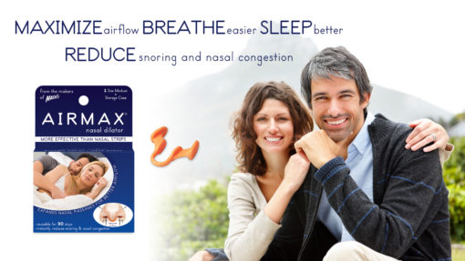 AIRMAX Nasal Dilator for better sleep reduce snoring and breath better reduce nasal congestion in orange