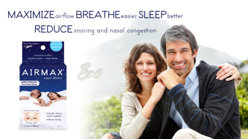 AIRMAX Nasal Dilator for better sleep reduce snoring and breath better reduce nasal congestion
